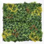 Low Maintenance Fake Green Wall Grass Long Lasting Performance PE Square Shape for sale