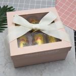 High-End Hot Selling Promotion Paper Packaging Boxes 2 Pieces Gift Box with Transparent Window for sale
