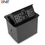 Office Conference Desktop Power Sockets Aluminum Alloy Brushed With Network for sale