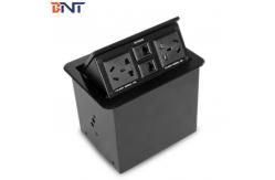 China Office Conference Desktop Power Sockets Aluminum Alloy Brushed With Network supplier