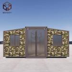 Modern Fold Out House Expandable Shipping Container Homes Green Blue Red White