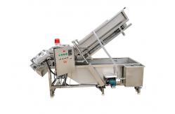 China Fresh Mango Brush Roller 500kg/hour Vegetable Washing Machine supplier