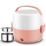 Two Layers Electric Cooker Box 250W Pink Rice Cooker Custom Stainless Steel for sale