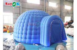 China 4m Tarpaulin Inflatable Igloo Dome Tent With LED Light Blower Promotional Parties supplier
