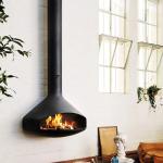 Premium 600mm-1000mm Steel Suspended Wood Heater  Indoor Hanging Fireplace for sale