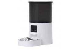 China Smart Ceramic Automatic Cat Feeders Double Raised With Camera supplier