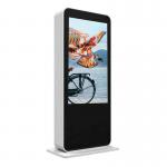 65 Inch Floor Stand Outdoor Digital Totem , Sunlight Readable Lcd Display High Brightness for sale