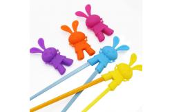 China Cartoon Rabit Shaped Silicone Helper Chopstick Head for Kid Training supplier