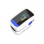Blue And White Finger Clip Pulse Oximeter Fast Measurement Four Color OLED Screen for sale