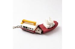 China 3D Boat Shapes PVC Customized USB Flash Drives 128GB H2 Testing supplier