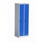 Two Line 2 Doors Gym Locker Wardrobe School Hospital Steel Powder Coating for sale