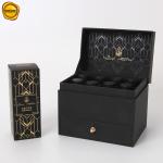 Custom Skincare Packaging Box Serum Box Black Paper Printing Paper Box