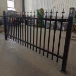Wholesale 6ftx8ft garden black metal fences anti rust galvanized steel fence for sale