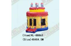 China Inflatable Round Circle Birthday Cake Bouncy Castle 4*4*4.5m supplier