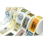 Tearable Vintage Stamp Printed 7mm Washi Decorative Tape for sale