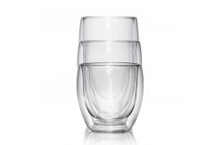 China Clear High Borosilicate Double Insulated Glass Cups Mug In Bulk 250ml supplier