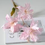 Silk fabric lily wedding road guide home living room decoration artificial flower for sale