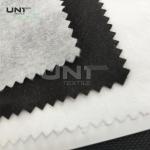 Polyester / Viscose Non-woven Double Side Fusible Interlining Fabric White Embroidery 45gsm Technics Item Facial for sale