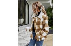 China                  Fashion Fleece Zipper Womens Coats Plaid Flannel Jacket Luxury Coat Casual Winter Stylish              supplier