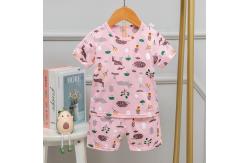 China 12 Months Childrens Summer Pyjamas / Mushroom Print Pyjamas 80cm Height 50cm Bust supplier