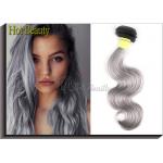 Unprocessed Brazilian Virgin Hair Body Wave Grey Remy Human Hair Weave Full Ends for sale