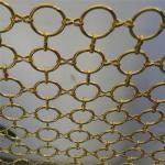 Longlife Golden Metal Coil Drapery Decorative Metal Mesh Screen Stainless Steel for sale
