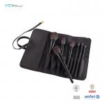 Synthetic Hair 7pcs Soft Makeup Brush Set With Matte Wooden Handle for sale