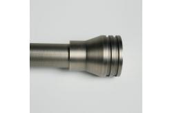 China Single Bracket Matte Black Chrome Plated Curtain Pole Ends supplier