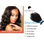 1B 100g Indian Deep Wave BellaQueen Straight Human Hair OEM/ODM for sale
