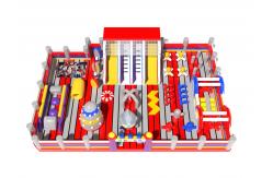 China Ultraman Theme Park Inflatable Jumping Castle With Slides Obstacles supplier
