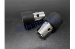 China Round Shape Black Rubber Roller Parts For Cigarette Making Machine supplier
