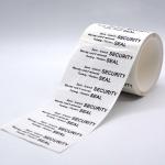 70um 1mil Gloss White Semi Transfer Tamper Evident Label Stiker For VOID for sale