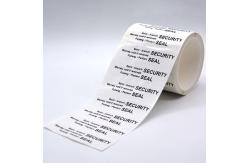 China 70um 1mil Gloss White Semi Transfer Tamper Evident Label Stiker For VOID supplier