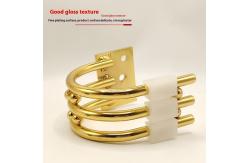China Luxury Gold Iron C-Shaped Metal Sofa Legs New Design Furniture Accessories supplier