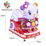Funny Coin Operated Kiddie Ride Vintage Kitty Themed 220V Samsung Display for sale