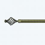 Luxury Extendable Bedroom Aluminium Double Curtain Rod Set With Iron Finial for sale