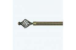 China Luxury Extendable Bedroom Aluminium Double Curtain Rod Set With Iron Finial supplier