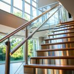 Sleek Adjustable Stainless Steel Handrails for Decks and Patios for sale