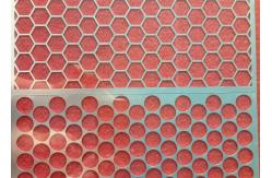 China Powder Coating Black Aluminum Hexagonal Round Hole Speaker Grille Punching Metal Mesh supplier