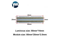 China 120W Curing UV Lamp Module 2.8A Current Quartz Lens Encapsulation supplier