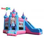 Waterproof Inflatable Bounce House Princess Frozen Carriage Bouncy Castle With Slide