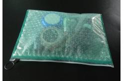 China Strong Adhesive Clear Plastic Zipper Bubble Bags With Copperplate Printing supplier