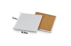 China Square White Coated Ceramic Coasters For Sublimation Custom Printed Ceramic Coasters supplier