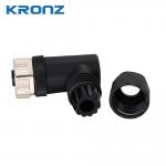 Industrial M12 Field-wirable Connector 5 Pin with IP67 Waterproof Angled Cable Outlet for sale