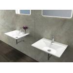 Rectangular Wall Hung Cloakroom Basin Single Hole Faucet Mount for sale