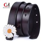 Flower Buckle Female Leather Belt Standard Length All Seasons for sale