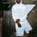 New Fashion Oversized Track Suit Nylon 2 Piece Jogging Set Reflective Windbreaker Jacket Tracksuit Hoodie and Shorts Set for Men for sale
