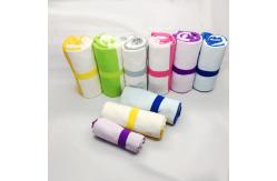 China Thin Recycled Microfiber Suede Towel Striped Beach Towel Summer Quick Dry supplier