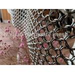 Silver Coated Welded Chainmail Curtain 8mm Round Rings Stainless Steel 316 for sale