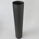 6 Inch Straight Single Wall Stainless Steel Flue Pipe Black Powder Coated System for sale